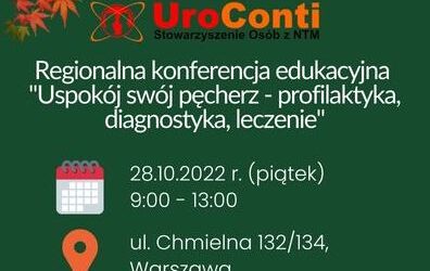 Konferencja “Uspokój swój pęcherz” – Warszawa